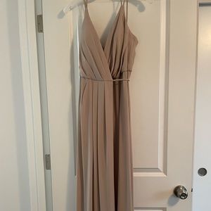 David’s bridal taupe bridesmaid dress